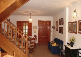 Cocina en madera de la casa rural