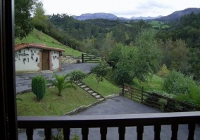 Terraza con vistas a la finca