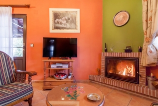 Sala de estar con chimenea