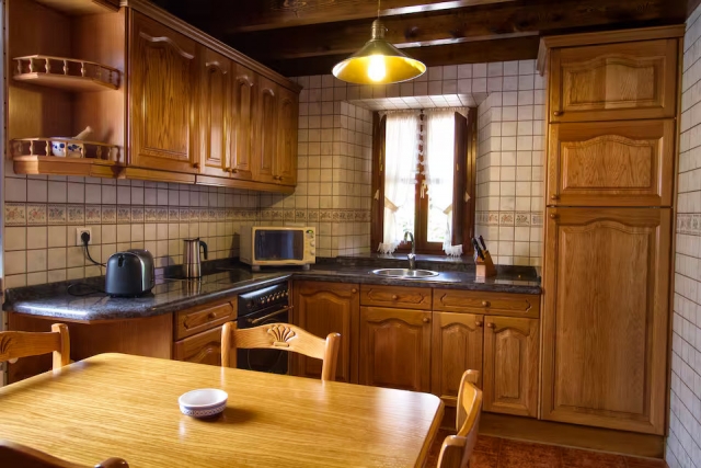 Cocina amplia con vistas