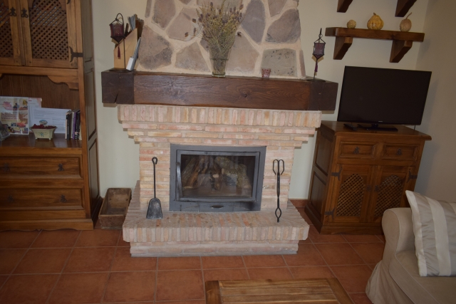 Salon con chimenea