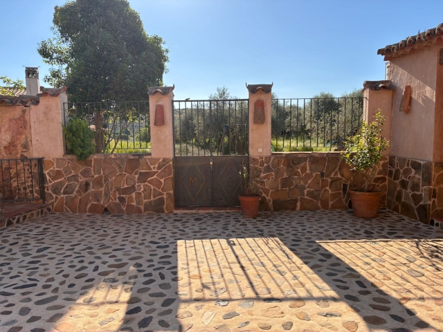 Patio empedrado tipico