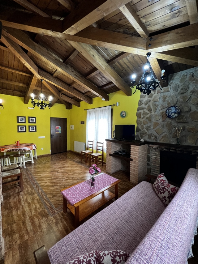 Salon y chimenea