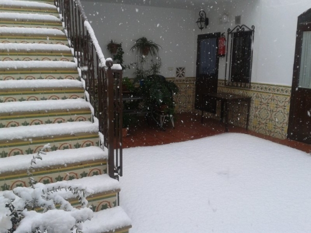 Patio nevado