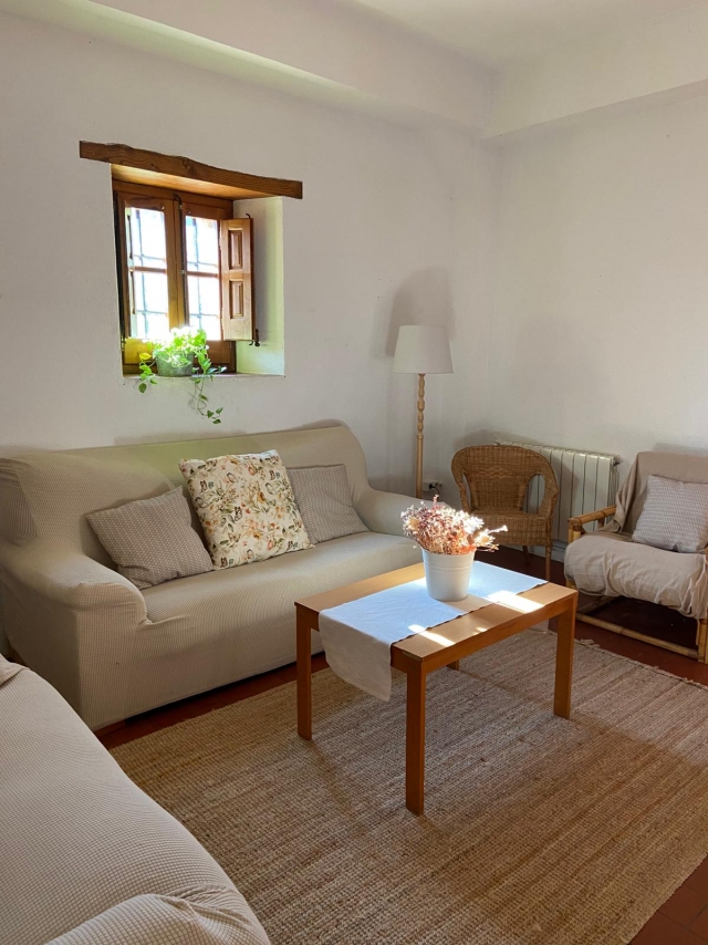 Salon con chimenea
