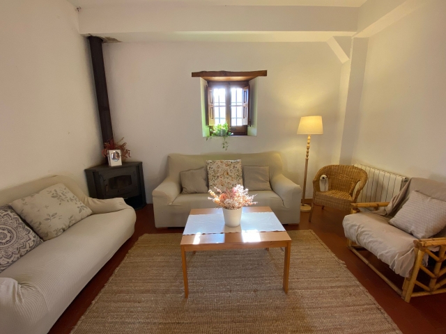 Salon con chimenea