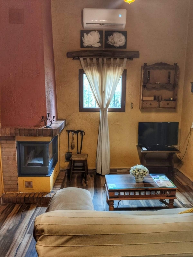 Salon con chimenea