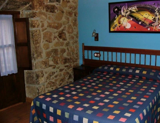 Dormitorio doble en color azul