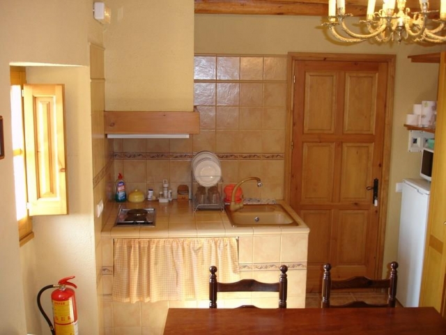 Vista elevada de la cocina