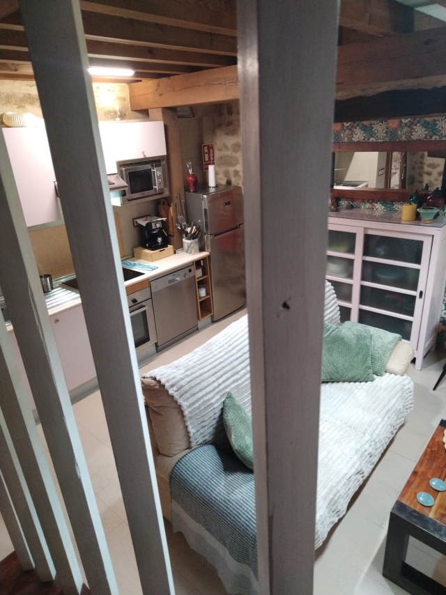 Sala de estar y cocina 