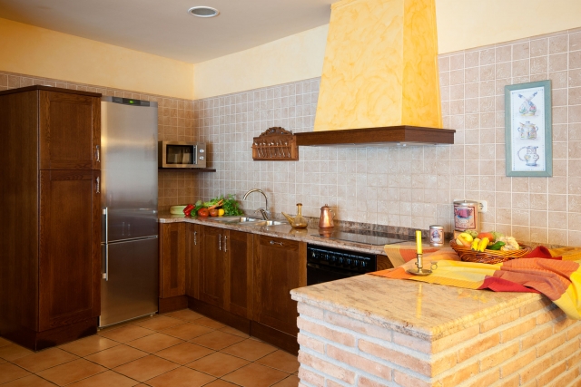 Cocina con encimera 