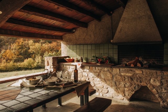 Vistas de la cocina campera