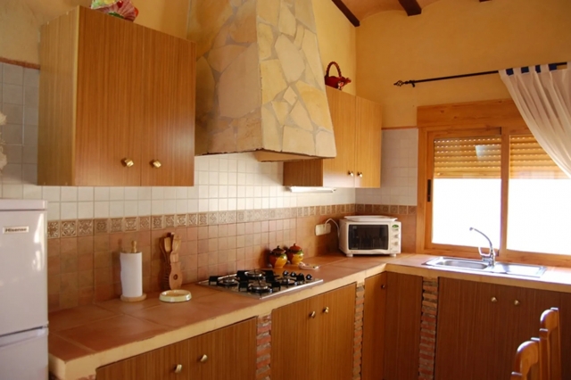 Cocina con microondas 