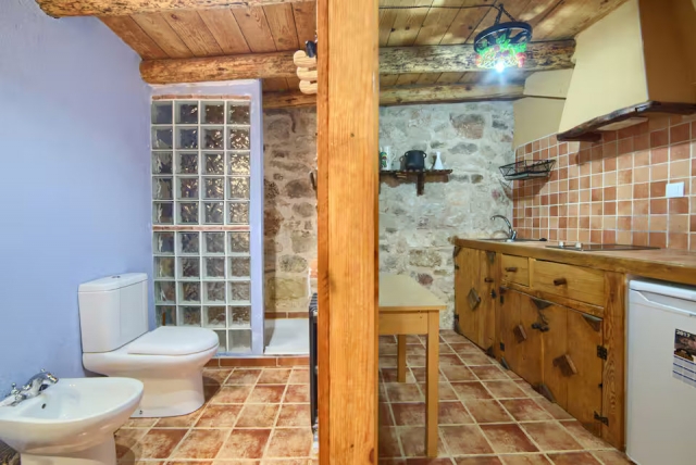 Cocina y el aseo al lado