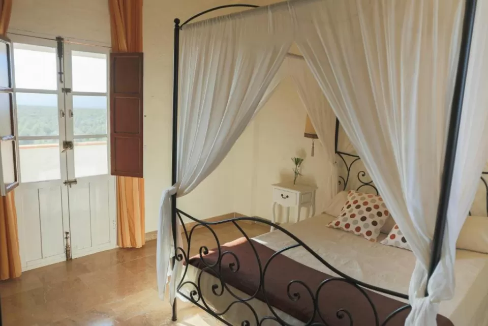 Suite con cama con dosel