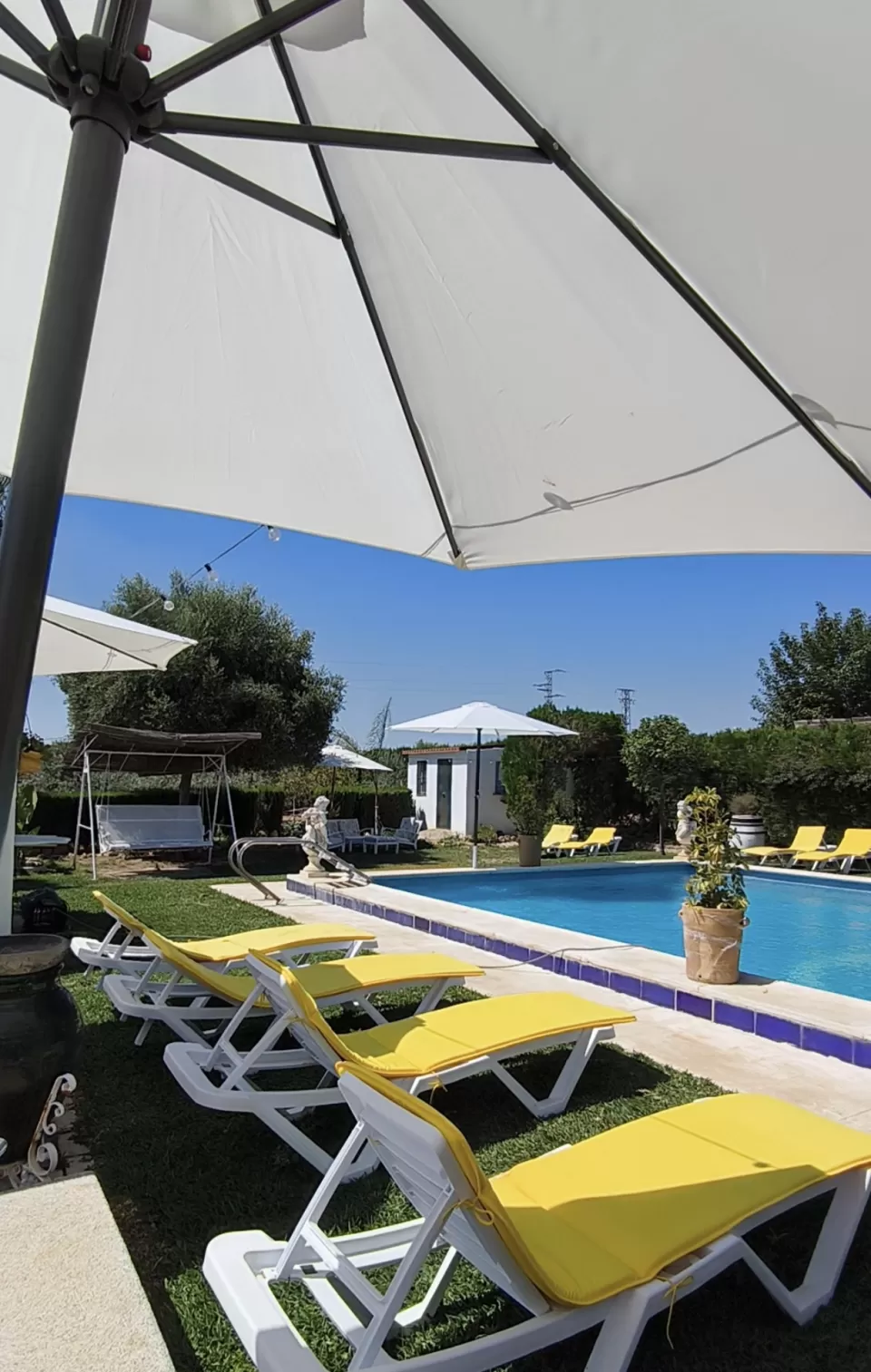 Karine Morisse en su estacia en Casa de Campo con piscina en Sevilla 4835_1