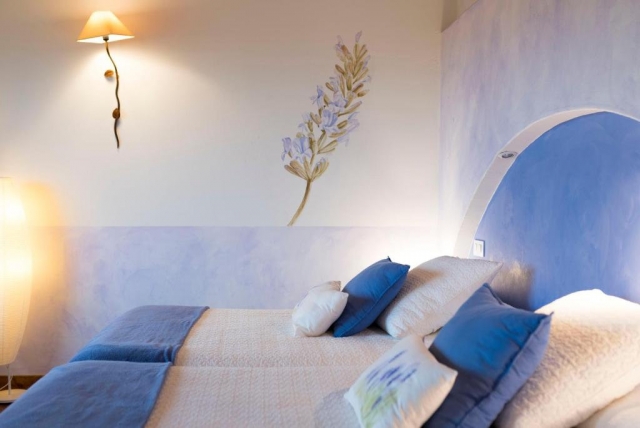 Dormitorio doble azul