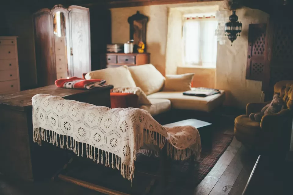 Habitación acogedora, refugio rural