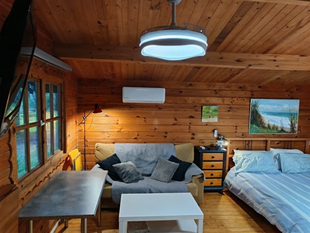 Cocina con sala de estar 