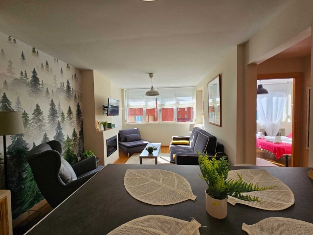 Sala amplia con chimenea 