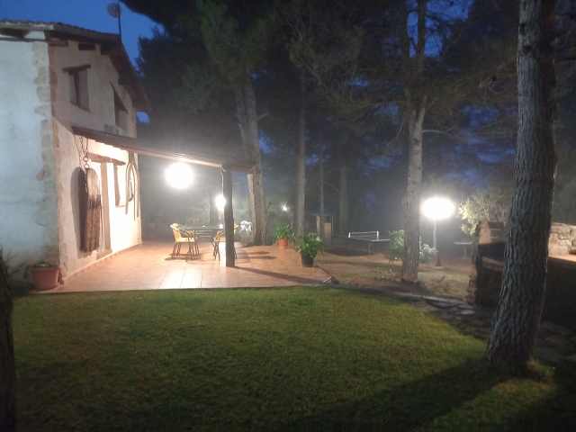 Vista porche atardecer