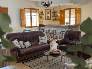 Sala de estar y barra