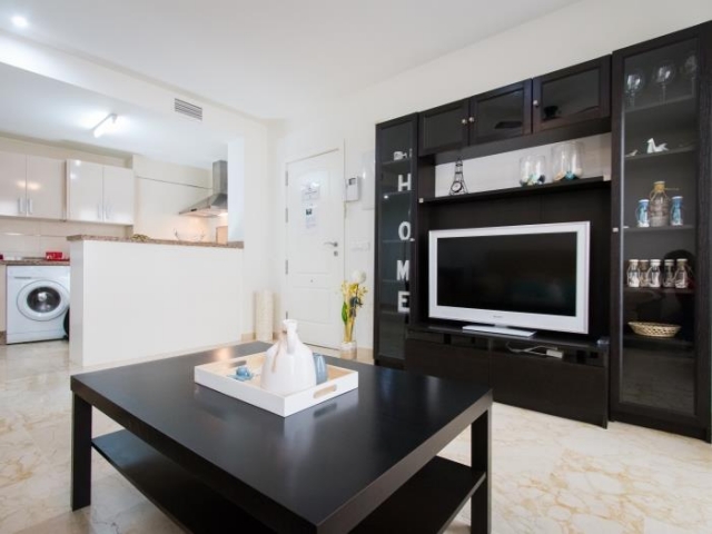 Salon con un televisor