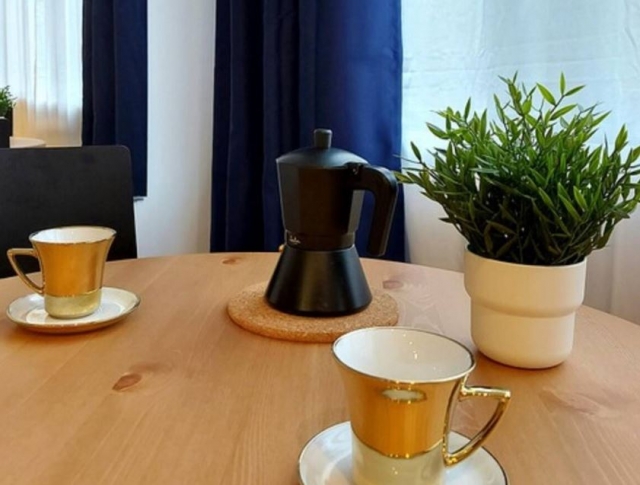 Comedor con la cafetera