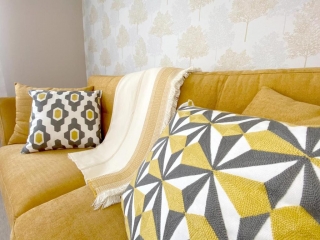 Sala de estar con detalles