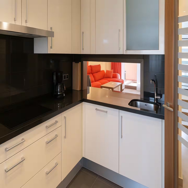 Cocina y vistas de la sala