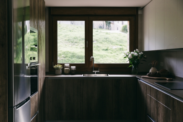 Cocina con vistas