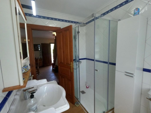 Un aseo con la ducha 