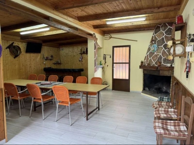 Estancia con chimenea