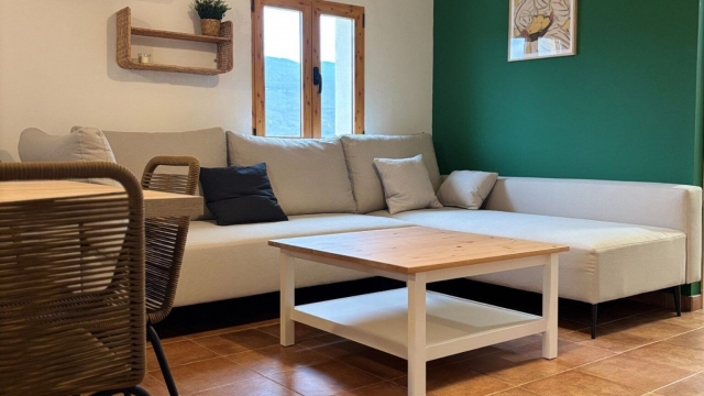 Sala de estar en verde