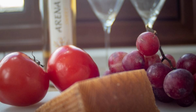 Cocina con productos
