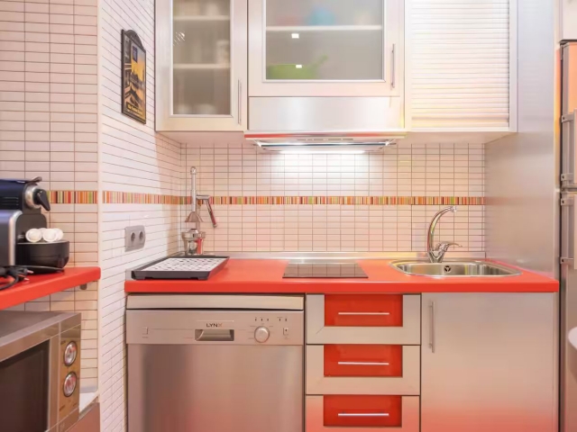 Cocina con encimera