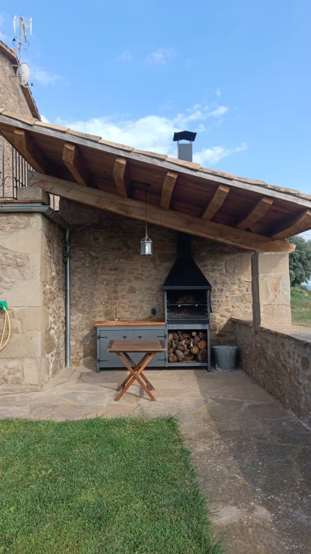 Amplio espacio de barbacoa