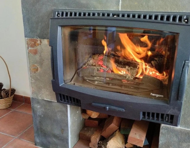 Sala de estar y chimenea