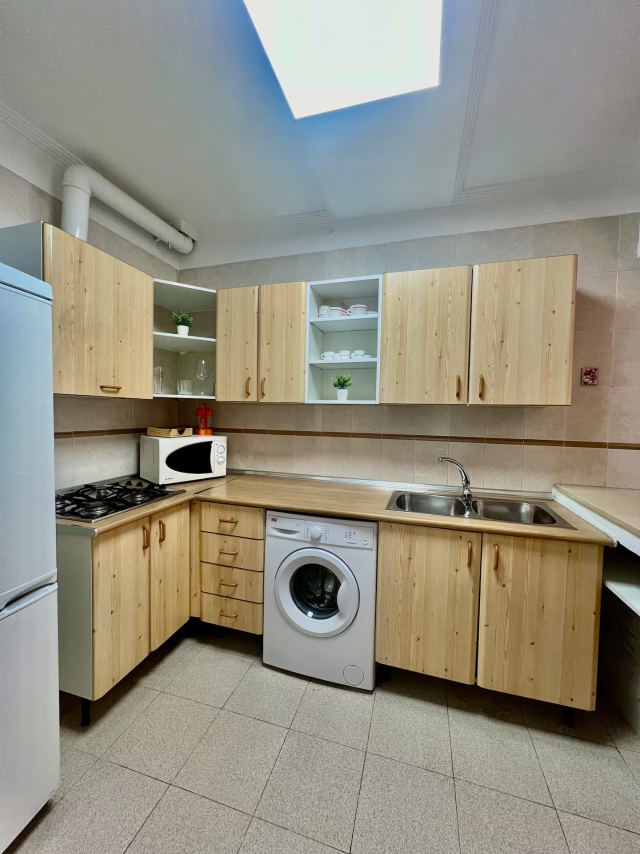 Cocina con lavadora