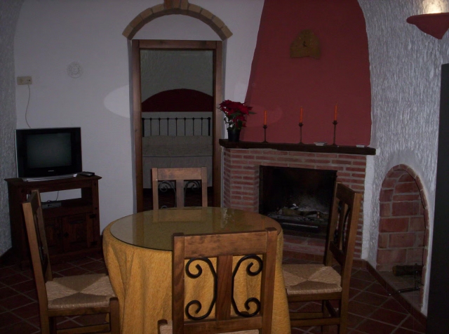 Sala de estar con chimenea