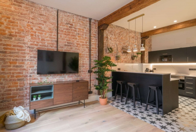 Sala de estar con cocina