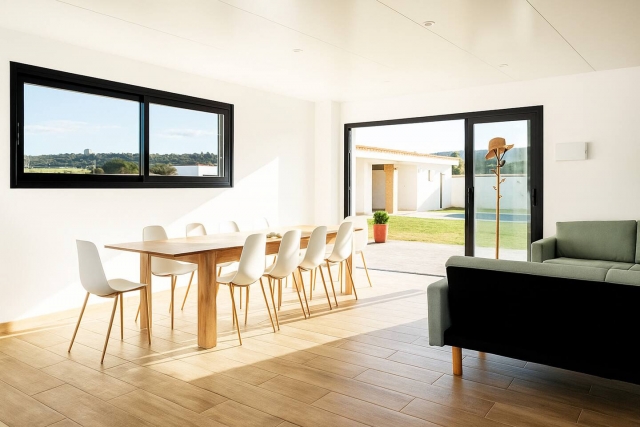 Sala de estar con mesa 