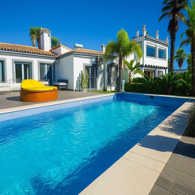 Amplia piscina exterior