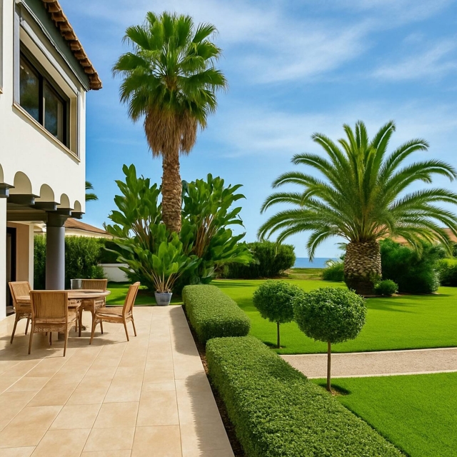 Amplio porche de la casa