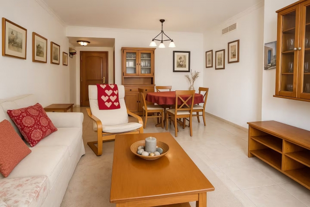 Sala amplia con mesa 