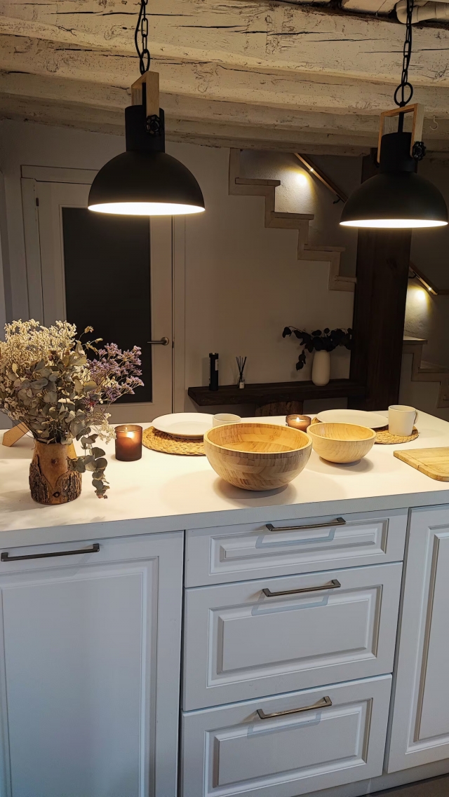 Cocina comunicada y office