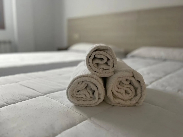 Dormitorio doble con camas 