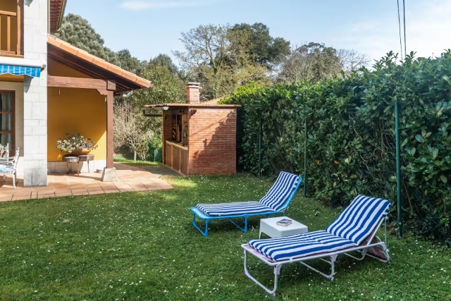 Amplio exterior y barbacoa