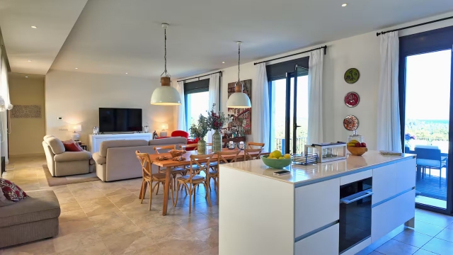 Sala agradable con cocina