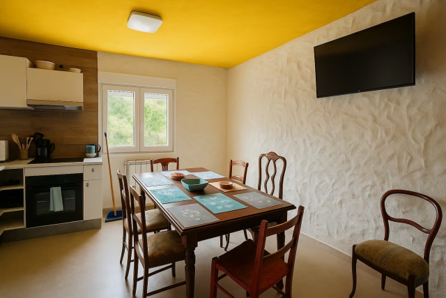 Cocina comedor con tele